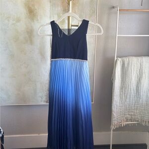 Elegant Navy and Blue Ombre Dress